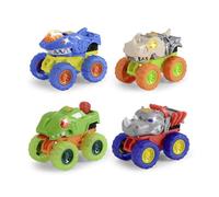 Dickie Toys - Monster Squad Auto (15 cm) - Monster truck dai 3 anni in su, con effetti fantastici, auto giocattolo per bambini con ruota libera, luce e suono, batterie incluse (4 volte assortite,
