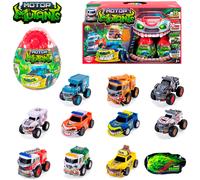 Dickie - Motor Mutants Uovo Sorpresa 8,5 cm con Veicolo da Collezione, 1 Auto Monster a Sorpresa con Slime, 10 Modelli Assortiti da Collezionare, +3 Anni, 203751010