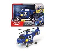Dickie Toys Rescue Helicopter Mini Elicottero della Polizia 18 cm
