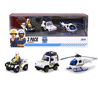 Dickie Toys Sam Sam Sam - Set di 3 personaggi del pompiere, 1:64, 5-8 cm di lunghezza