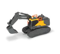 Dickie Toys - Escavatore cingolato Volvo, 23 cm, Escavatore con luce integrata, Effetti sonori, Ruote girevoli, Veicolo da costruzione per bambini a partire da 3 anni (203723008)