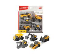 Dickie Toys 203722008 Scania Volvo Micro Workers 5-Piece Toy, Digger, Site, Set