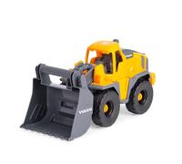 Dickie, Volvo FMX Pala Escavatore 26 cm con Ruota Libera, Pala Frontale mobile Manuale, Benna Grande inclinabile, Cabina Aperta, Licenza Volvo, 3 anni (203724010)