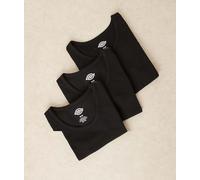 Dickies - Amsterdam - Confezione da 3 canotte nere-Nero XS