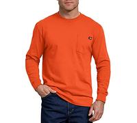 Dickies Big And Tall - Maglia a Maniche Lunghe da Uomo, con Girocollo, qualità Pesante, Arancione Intenso, XL