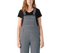 Dickies Boyfriend Bib Overall Bavaglino nel complesso, StoneWashed Hickory Stripe, M Donna