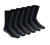 Dickies Calzini da Uomo Dri-Tech Comfort Crew da 6 Paia - Grandi e Alti, Nero/Grigio, 13-15 Calzini / 12-15 Scarponi