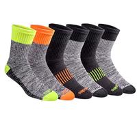 Dickies Calzini da uomo Dri-tech con controllo dell'umidità Mid-Crew Comfort Lunghezza, disponibili in M-XL (6, 12 paia), Comfort Lunghezza Hi-vis assortiti (6 paia), Large