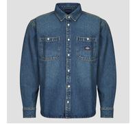 Dickies Camicia a maniche lunghe MECHANIC DENIM SHIRT LS KHAKI TINTED BLUE in Blu EU L