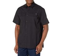 Dickies Camicia da Lavoro a Maniche Corte da Uomo con Bottoni, Nero Risciacquato, 3XL Plus