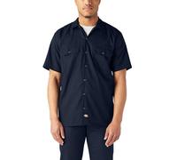 Dickies Camicia da Lavoro a Maniche Corte da Uomo Flex Relaxed Fit, Blu Navy Scuro, L