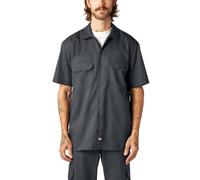 Dickies Camicia da Lavoro a Maniche Corte da Uomo Flex Relaxed Fit, Carbone, M