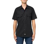 Dickies Camicia da Lavoro a Maniche Corte Flex Slim Fit da Uomo, Nero, XX-Large