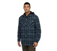 Dickies Fleece Hooded Flannel Shirt Jack Relaxed Camicia, Blu Marino Scuro, M Uomo