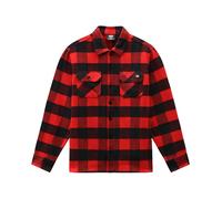 Dickies New Sacramento Camicia manica lunga Uomo, rosso nero quadri, taglia M