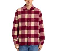 Dickies - Chemise chaude - Plaid Coaling LS Shirt Tibetan Red per Uomo in Lana Vergine - Taglia L - rosso