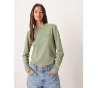 Dickies - Christiana - T-shirt corta a maniche lunghe verde slavato L