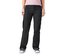 Dickies Donna, Pantaloni cargo in twill taglio dritto, NERO RISCIACQUATO, 10/Regular
