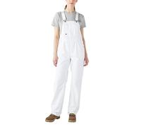 Dickies Salopette Comoda Bib dal Taglio Dritto, White, M Donna