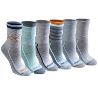 Dickies Dri-tech Advanced Moisture Wicking Mid-Crew Calzini da donna, disponibili in M-L (6,12 paia), Blu assortiti (6 paia), Large