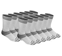 Dickies Dri-tech - Calzini da donna con controllo dell'umidità (confezione da 12), 3.0 Cuscino completo bianco (12 paia), Shoe 6-12
