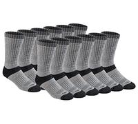 Dickies Dri-Tech - Calzini da lavoro in misto lana con regolazione della temperatura, confezione multipla, colore: nero erica (12 paia), taglia scarpe: 39-42, Misto Lana Nero (12 Paia), L