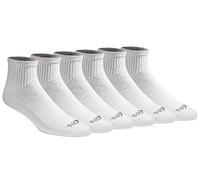 Dickies Dri-tech - Calzini da uomo con controllo dell'umidità, confezione multipla, colore: bianco tinta unita (6 paia), taglia scarpe: 39-42, Bianco tinta unita (6 paia), Shoe 6-12