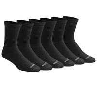 Dickies Dri-tech - Calzini da uomo con controllo dell'umidità, lunghezza media, disponibili in M-XL (6, 12 paia), Lunghezza comfort nero tinta unita (6 paia), Large