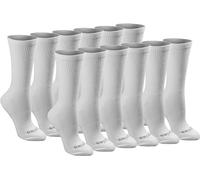Dickies Dri-Tech Essential Moisture Control Crew Socks, Available in S-XL (6, Pairs) Calzini, Bianco Solido (12 Paia), Medium (Pacco da 24) Donna