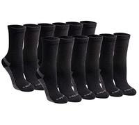 Dickies Dri-Tech Essential Moisture Control Crew Socks, Available in S-XL (6, Pairs) Calzini, Nero Tinta Unita (12 Paia), Medium (Pacco da 24) Donna