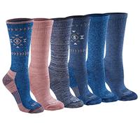 Dickies Dri-Tech Fashion Moisture Control Crew Socks, Available in S-XL (5, 6, 12 Pairs) Calzini, Denim Tribal (6 Paia), Medium (Pacco Donna