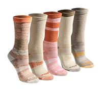 Dickies Dri-Tech Fashion Moisture Control Crew Socks, Available in S-XL (5, 6, 12 Pairs) Calzini, Misto Lana Marrone Chiaro (5 Paia), M (Pacco da 5) Donna
