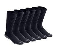 Dickies Dri-Tech Moisture Control Boot-Length Socks, Available in L-XL (6, 12 Pairs) Calzini Casual, Nero (6 Paia), L (Pacco da 6) Uomo