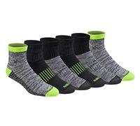 Dickies Dri-Tech Moisture Control Quarter Socks, Available in M-XXL (6, 12, 18 Pairs) Calze, Alta visibilità Giallo Nero (6 Coppie), 12-15 (Pacco da 6) Uomo