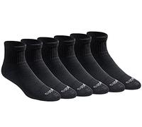 Dickies Dri-Tech Moisture Control Quarter Socks, Available in M-XXL (6, 12, 18 Pairs) Calze, Nero Tinta Unita (6 Coppie), Shoe Size: 6-12 (Pacco da 6) Uomo