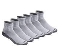 Dickies Dri-Tech Moisture Control Quarter Socks, Available in M-XXL (6, 12, 18 Pairs) Calzino Casual, Grigio (6 Coppie), Pointure: 35-39 EU (Pacco da 6) Uomo