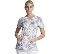 Dickies EDS Donne Scrubs Top Scollo a V DK704, Amici della giungla, XX-Small