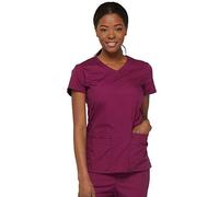 Dickies EDS Signature - Maglia da donna con scollo a V, con tasche multiple - rosso - XL