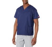Dickies EDS Signature Scrub da Donna, con Scollo a V, Top da Donna in Morbido Popeline Spazzolato 86706, Navy, XS