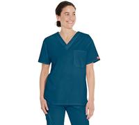 Dickies EDS Signature Scrub da Donna e Scrub da Uomo, Unisex, Una Tasca con Scollo a V, in Morbido Popeline Spazzolato 83706, Blu (Caribbean Blue), S