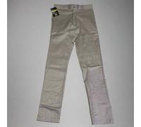DICKIES Elastico Aderente Doppio Ginocchio Lavoro Pantaloni Uomo Sz 33x34 Silver