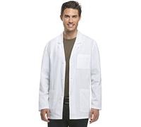 Dickies Everyday Scrubs Men's 31 Inch Lab Coat,White,X-Large