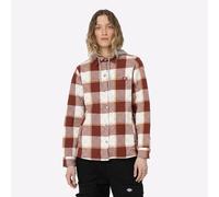 Dickies Flanella Camicia Donna Lavoro Classico Comfort Giacca con Cappuccio Red