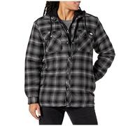Dickies Fleece Hooded Flannel Shirt Jack Relaxed Camicia, Carbone, L Uomo
