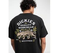 Dickies - Fort Lewis - T-shirt nera con stampa di tigre sul retro - In esclusiva per ASOS-Nero L