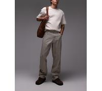 Dickies - Garyville - Pantaloni regular fit marrone cappuccino a righe hickory W38 L32