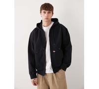 Dickies - Giacca bomber sfoderata nera in tela con cappuccio-Nero L
