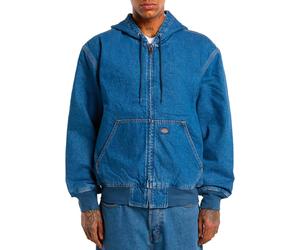 Dickies - Giacca in jeans foderata - Lined Denim Hooded Bomber Classic Blue per Uomo in Cotone - Taglia M