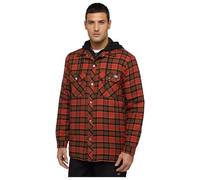 Dickies Giacca Stile Camicia in Flanella con Cappuccio, vestibilità Rilassata, OCRA, XL Men's