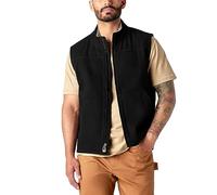 Dickies Gilet Foderato In Cotone D’anatra Sherpa, Capispalla da lavoro Uomo, NERO RISCIACQUATO, XL